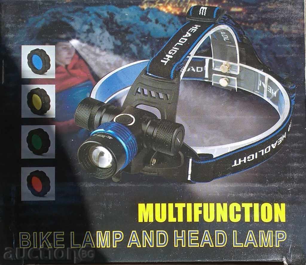 Licitație LED-XML far T6 - Lantern cap / roată + 4 svetlofiltara Licitație LED-XML far T6 - Lantern cap / roată + 4 svetlofiltara