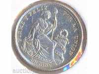 Перу  динеро 1912gf, сребро, 2,5 гр., качество,тираж 400 хил