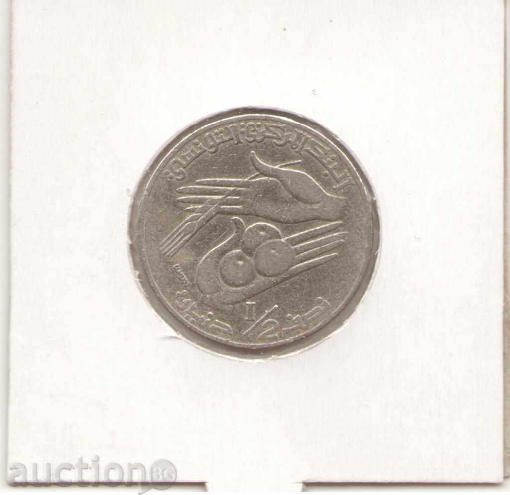 Tunisia-½ Dinar / Dinar-1976-KM # 303