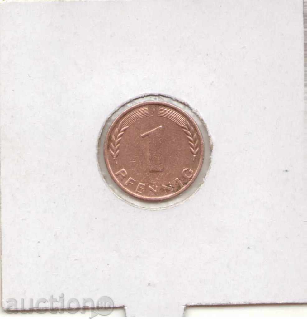 Germany-1 Pfennig-1950 J-KM # 105