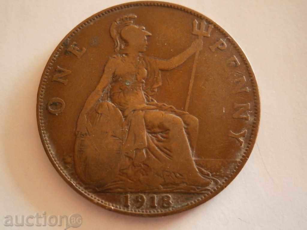 1 penny 1918 one penny with price 8.00 BGN | € 4.09