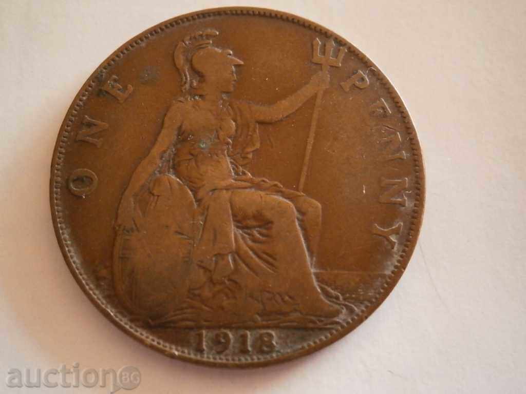 1 penny 1918 едно пени
