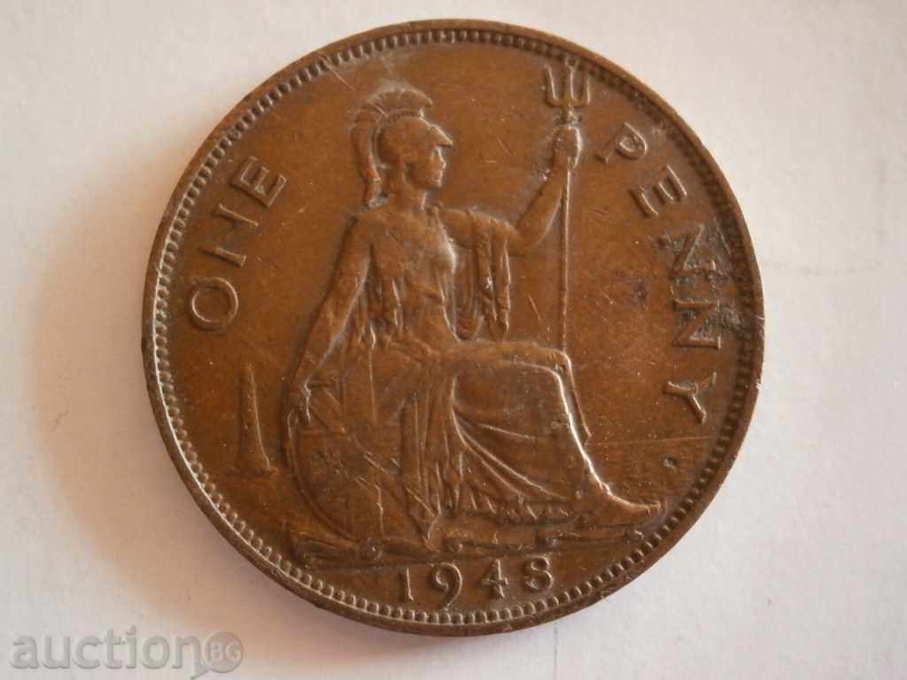 one 1 penny 1948 едно пени