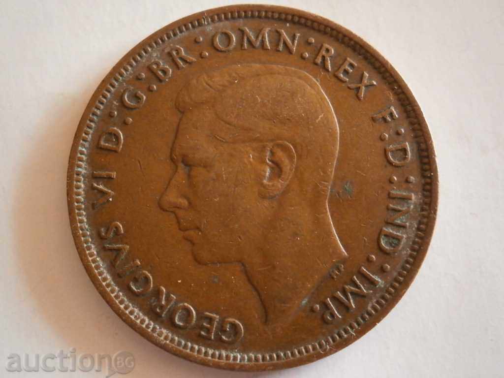 one 1 penny 1945 едно пени