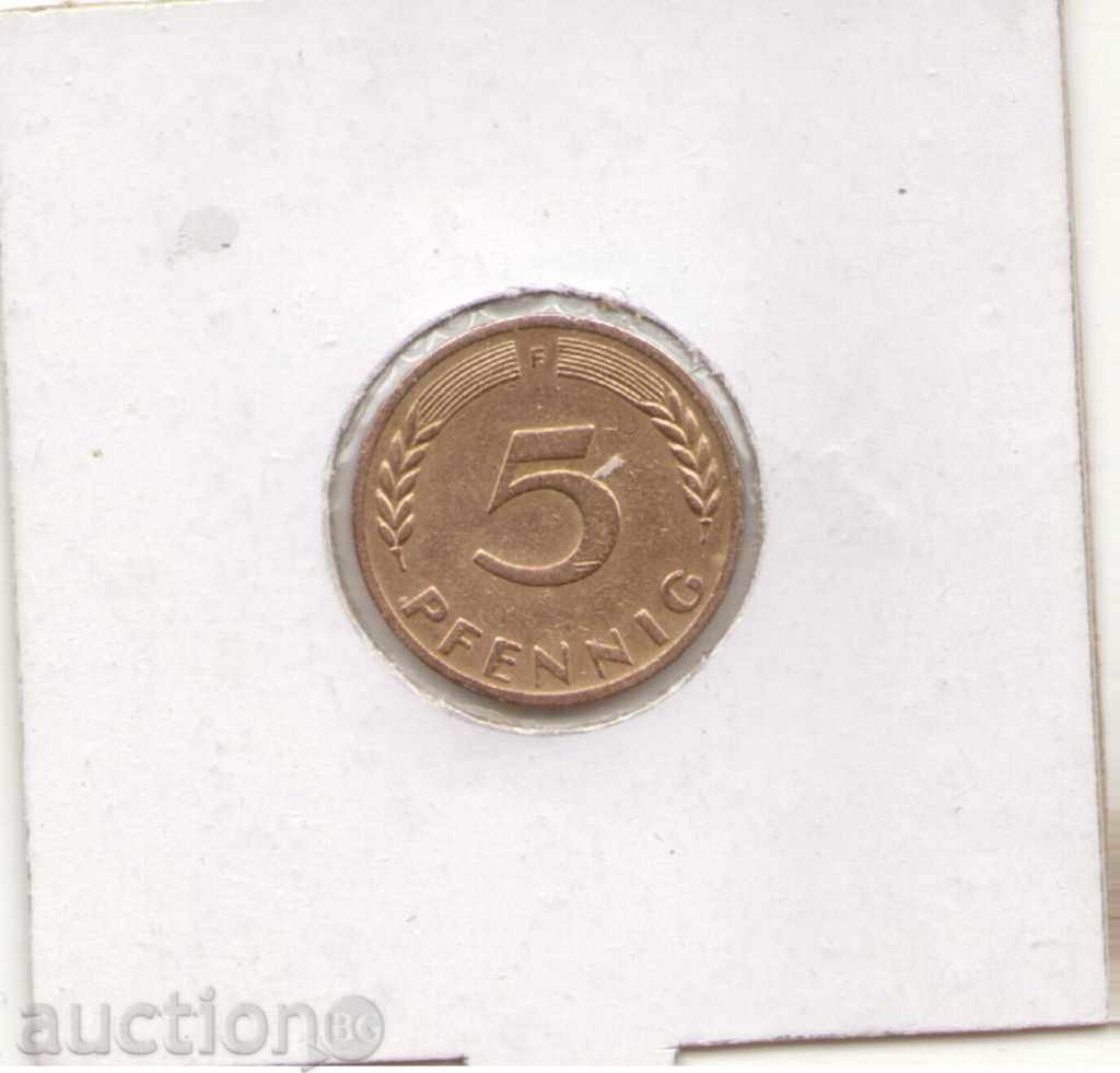 Germany-5 Pfennig-1950 F-KM# 107