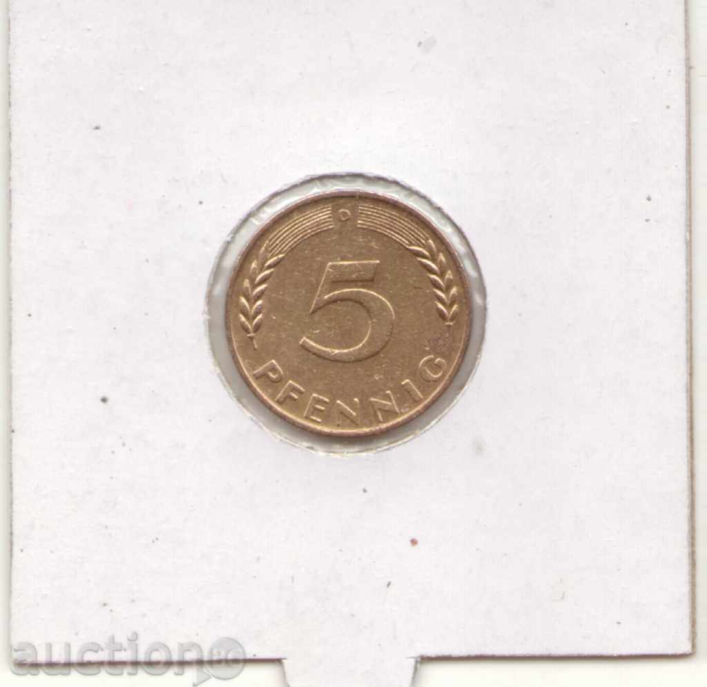 Germany-5 Pfennig-1950 D-KM# 107