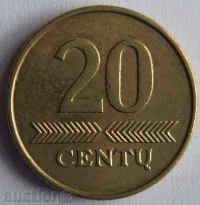 Lithuania 20 cents 2008