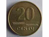 Lithuania 20 cents 2008