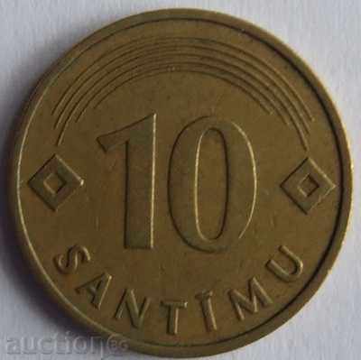 Λετονία 10 centimes 1992