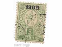 1909. - Republicat mic leu - 5 cenți.