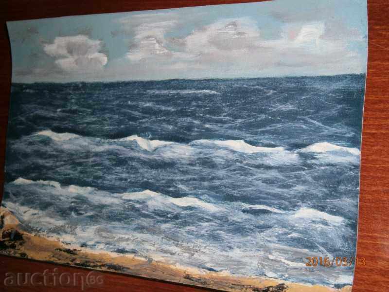 Old painting - SEA - oil on canvas - 2 - 5 Old painting - SEA - oil on canvas - 2 - 5