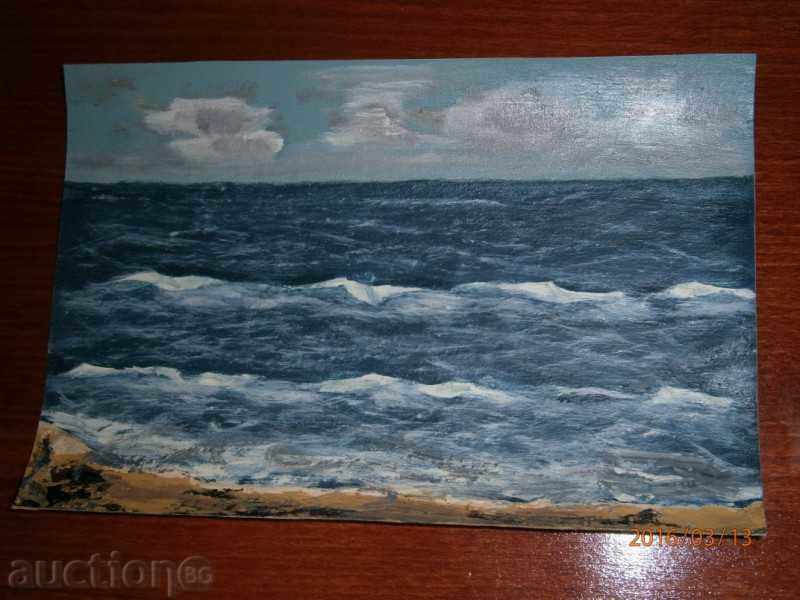 Old painting - SEA - oil on canvas - 2