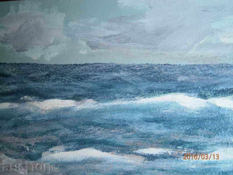 Delivery of Old painting - SEA - oil on canvas - 3