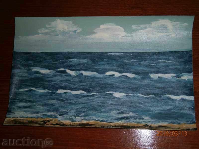 Old painting - SEA - oil on canvas - 5