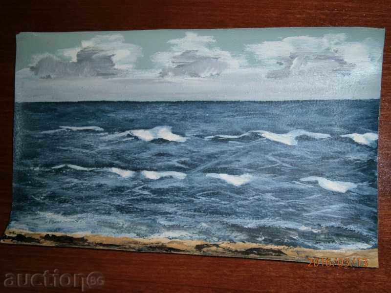 Old painting - SEA - oil on canvas - 7