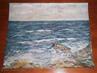 Old painting - SEA - oil on canvas - 10