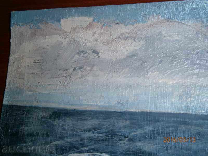 Old painting - SEA - oil on canvas - 12 - 6 Old painting - SEA - oil on canvas - 12 - 6