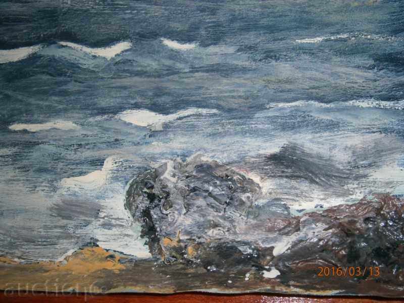 Auction Old painting - SEA - oil on canvas - 14 Auction Old painting - SEA - oil on canvas - 14