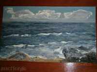 Old painting - SEA - oil on canvas - 14