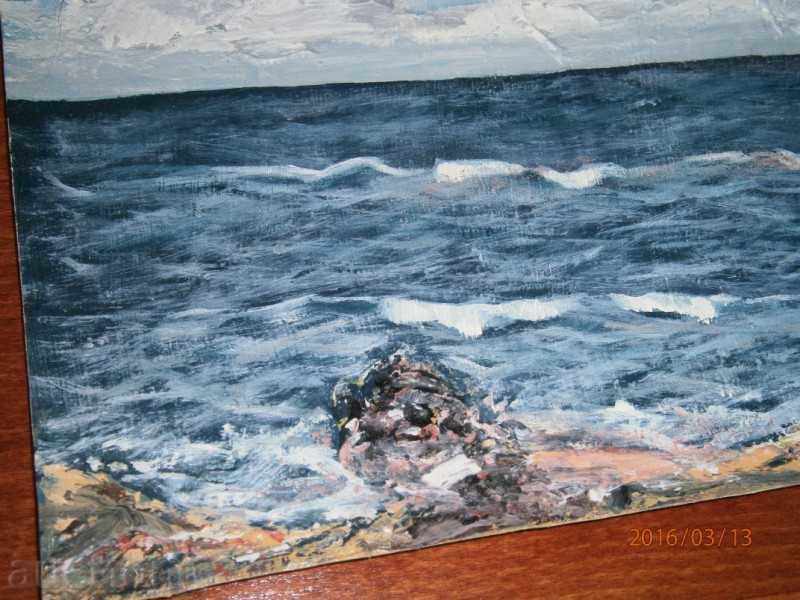 Auction Old painting - SEA - oil on canvas - 16 Auction Old painting - SEA - oil on canvas - 16