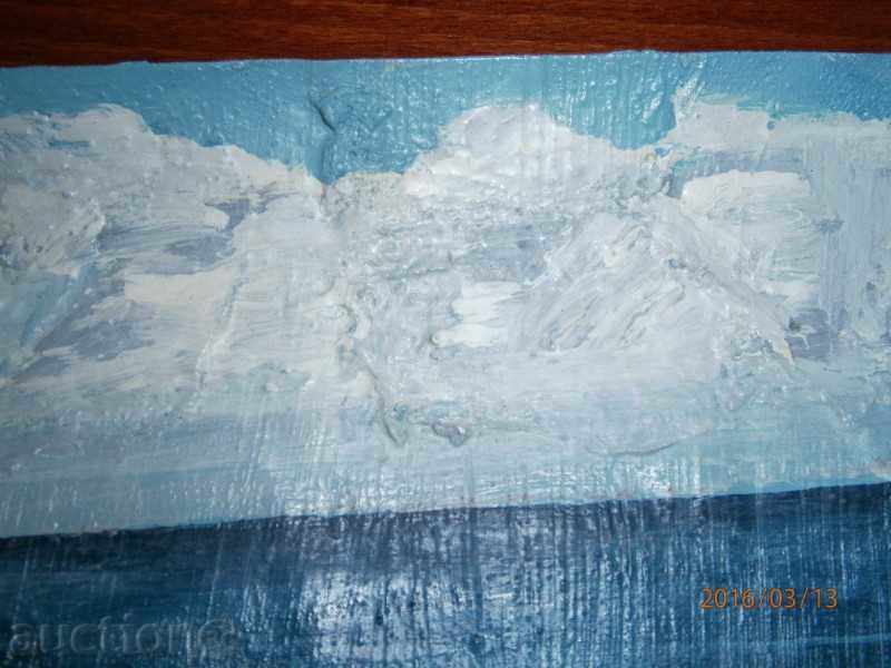 Old painting - SEA - oil on canvas - 16 - 5 Old painting - SEA - oil on canvas - 16 - 5