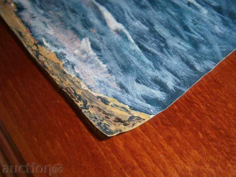 Old painting - SEA - oil on canvas - 16 - 6 Old painting - SEA - oil on canvas - 16 - 6