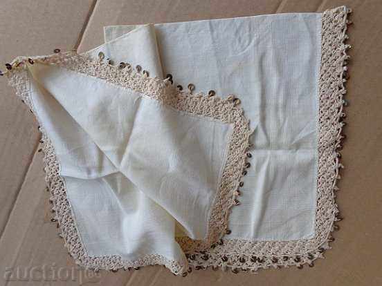 Auction Old woven silk cloth with lace, lace Auction Old woven silk cloth with lace, lace