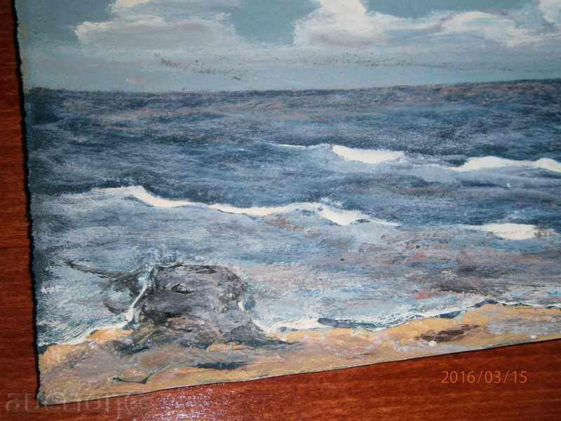 Auction Old painting - SEA - oil on canvas - 17 Auction Old painting - SEA - oil on canvas - 17