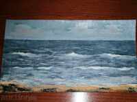 Old painting - SEA - oil on canvas - 19
