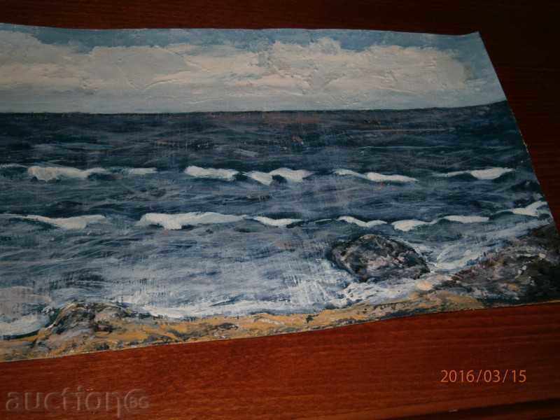 Auction Old painting - SEA - oil on canvas - 20 Auction Old painting - SEA - oil on canvas - 20