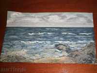 Old painting - SEA - oil on canvas - 21