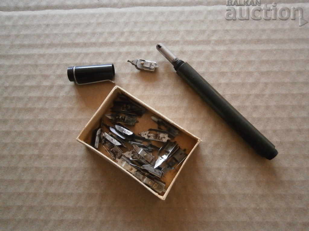 pen with pen ink pens ink retro vintage lot lot with price 35.00 BGN | € 17.90