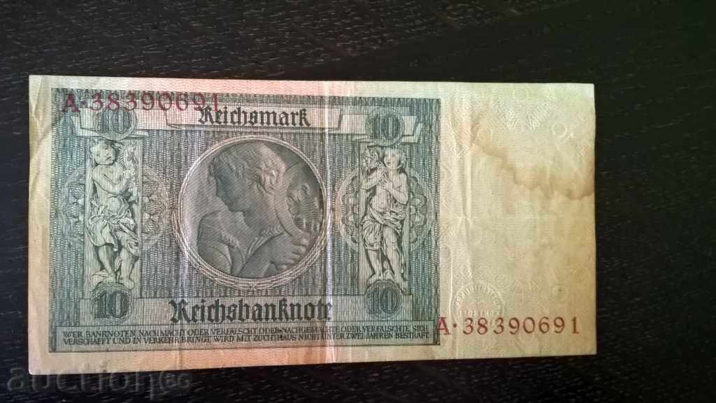 Reich Banknote - Germany - 10 stamps 1924 with price 11.00 BGN | € 5.62 Reich Banknote - Germany - 10 stamps 1924 with price 11.00 BGN | € 5.62