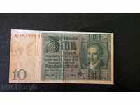 Райх банкнота - Германия - 10 марки | 1924г.