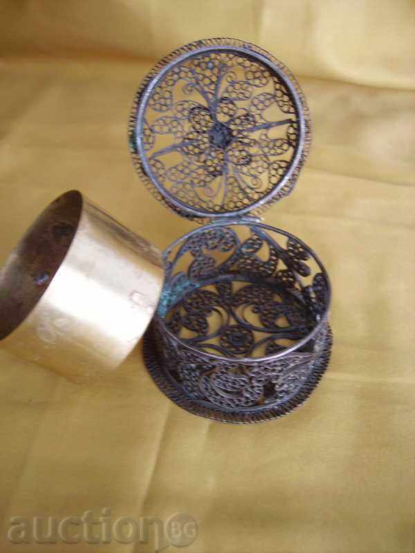 Παράδοση Φιλιγκράν ασημένια αντίκες κουτί για κοσμήματα