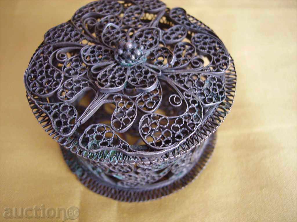 Φιλιγκράν ασημένια αντίκες κουτί για κοσμήματα - 5