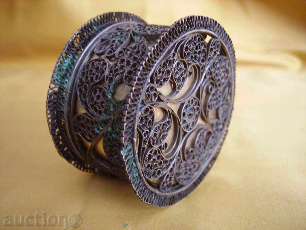 Φιλιγκράν ασημένια αντίκες κουτί για κοσμήματα - 6