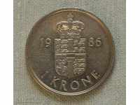 1 крона 1986 Дания