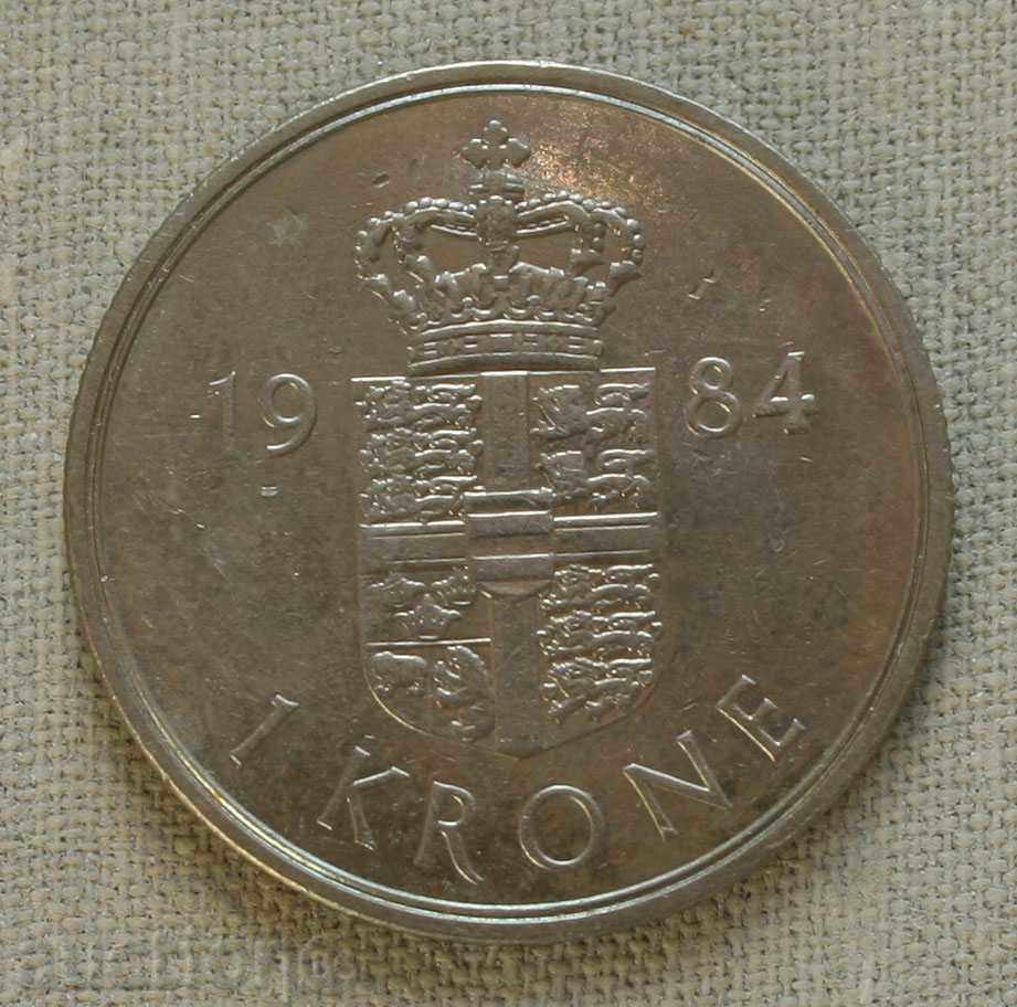 1 крона 1984 Дания