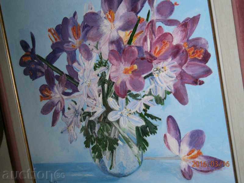 Auction Painting - Flowers - oil on canvas - Hriska Panteva Auction Painting - Flowers - oil on canvas - Hriska Panteva