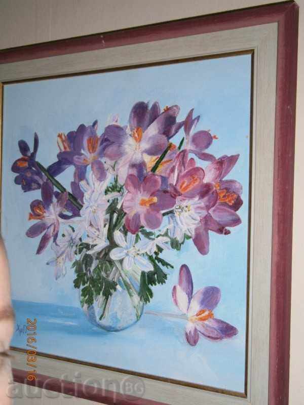 Painting - Flowers - oil on canvas - Hriska Panteva - 5 Painting - Flowers - oil on canvas - Hriska Panteva - 5