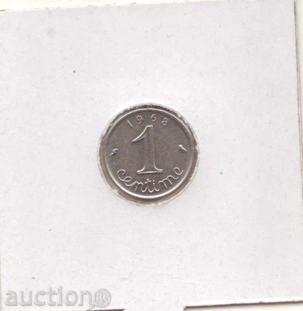 +France-1 Centime-1968-KM# 928