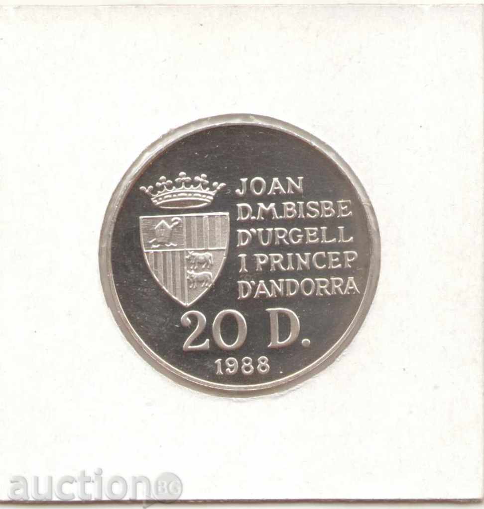Andorra-20 Diners-1988-KM # -1992 Winter Olymp.-silver ++ with price 60.00 BGN | € 30.68 Andorra-20 Diners-1988-KM # -1992 Winter Olymp.-silver ++ with price 60.00 BGN | € 30.68
