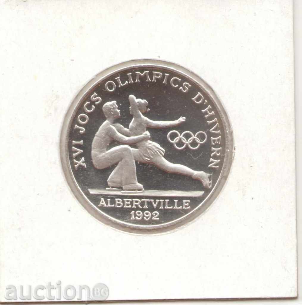 Andorra - 20 Diners - 1988 - KM# - Jocurile Olimpice de Iarnă 1992 - argint++