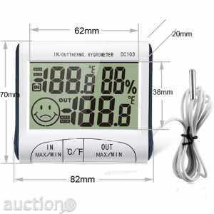 Thermometer, hygrometer, external, internal temperature dc 103 with price 16.50 BGN | € 8.44 Thermometer, hygrometer, external, internal temperature dc 103 with price 16.50 BGN | € 8.44
