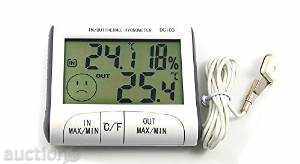 Термометър, влагомер ,външна,вътрешна температура  dc 103