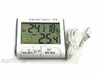 Термометър, влагомер ,външна,вътрешна температура  dc 103