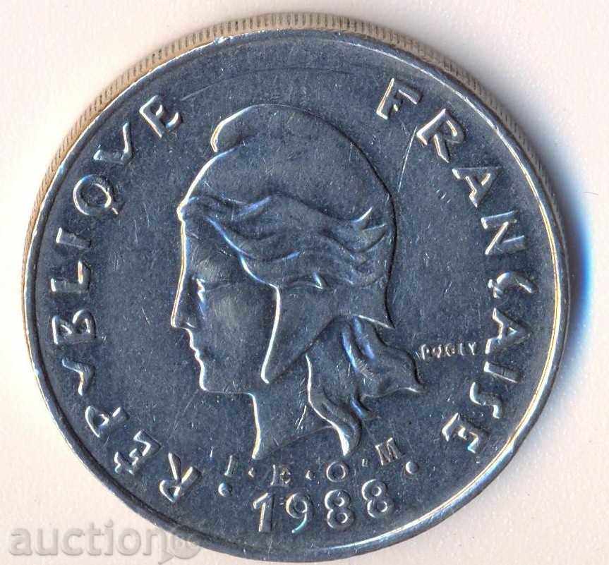 French Polynesia 20 Franc 1988 with price 8.90 BGN | € 4.55 French Polynesia 20 Franc 1988 with price 8.90 BGN | € 4.55