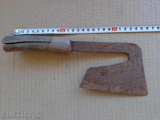 A hand forged ax, a pole, a chopper, a wrought iron, a primitive with price 34.00 BGN | € 17.38 A hand forged ax, a pole, a chopper, a wrought iron, a primitive with price 34.00 BGN | € 17.38