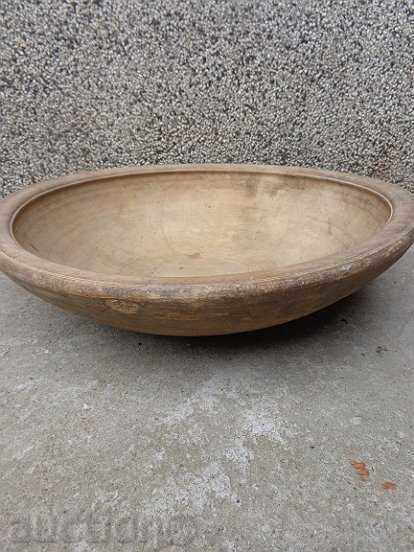 Large wooden bowl, round trough, wooden, primitive tray - 7 Large wooden bowl, round trough, wooden, primitive tray - 7